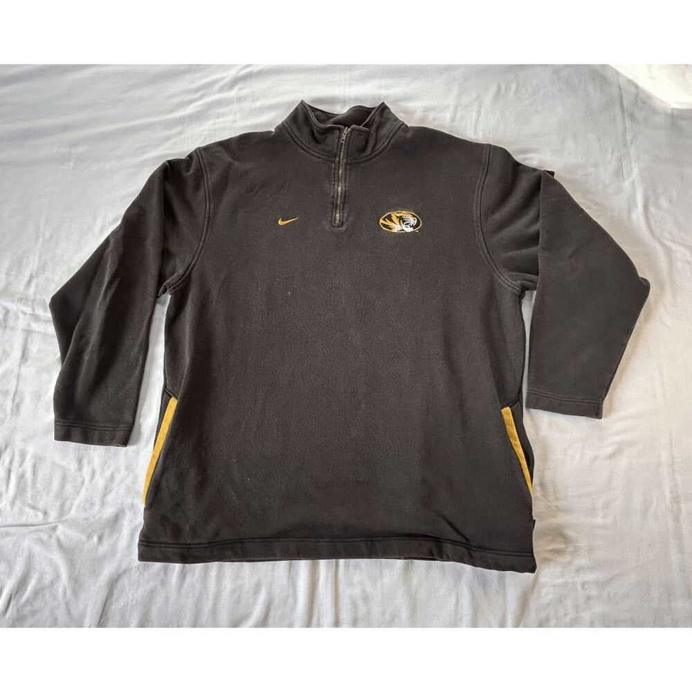Men's Nike Mizzou College 3/4 Zip Pullover Jacket Size XXL, Football, Tigers